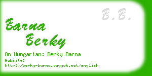 barna berky business card